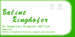 balint ringhofer business card